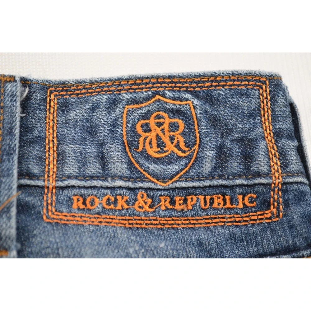 ROCK & REPUBLIC Riptide Straight Leg Denim Jeans Men's 36 x‎ 32 Inseam 31.5